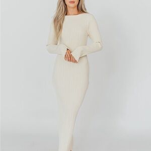 Allie long sleeve ribbed maxi dress / used only once for maternity pictures